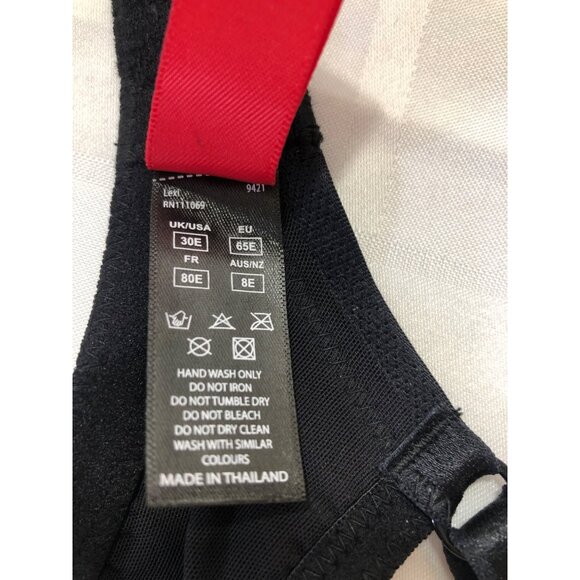 Cleo by Panache Biustonosz Lexi 65E/30E Black Balconnet Bra - Picture 4 of 4